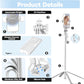 71" Selfie Stick Phone Tripod with Wireless Remote & 2 LED Fill Lights, Extendable Aluminum Phone Stand for iPhone/Android/Camera, Portable Travel Tripod for Vlogging, Live Streaming, Video Recording