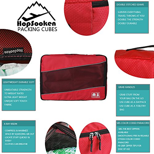 5 Set Packing Cubes for Travel Large Suitcase Luggage Organizer Bags Travel Accessories Vacation 4 Cubes 1 Laundry Pouch Bag (5 Count)