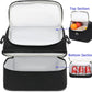FlowFly Double Decker Cooler Insulated Lunch Bag Large Tote for Boys, Girls, Men, Women, With Adjustable Strap,Black