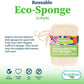 Truly Free Natural Cleaning Sponges, 100% Organic Luffa Dish Scrubber, Plant-Based Compostable Kitchen Dishwasher Sponge, Cleans Sink, Grout & Tile, Non Scratch Scouring Pad - 4.4 x 2.8 in, Pack of 3