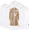 BALEINE 48'' Clear Garment Bags, 6 Packs PEVA Dress Bag for Closet Clothes Dresses Suit Coats Storage (Clear, 6PK)