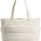 BAGSMART Tote Bag for Women, Lightweight Puffy Tote Bag with Compartments Shoulder Bag Handbag for Travel, Work, Gym,