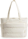 BAGSMART Tote Bag for Women, Lightweight Puffy Tote Bag with Compartments Shoulder Bag Handbag for Travel, Work, Gym,