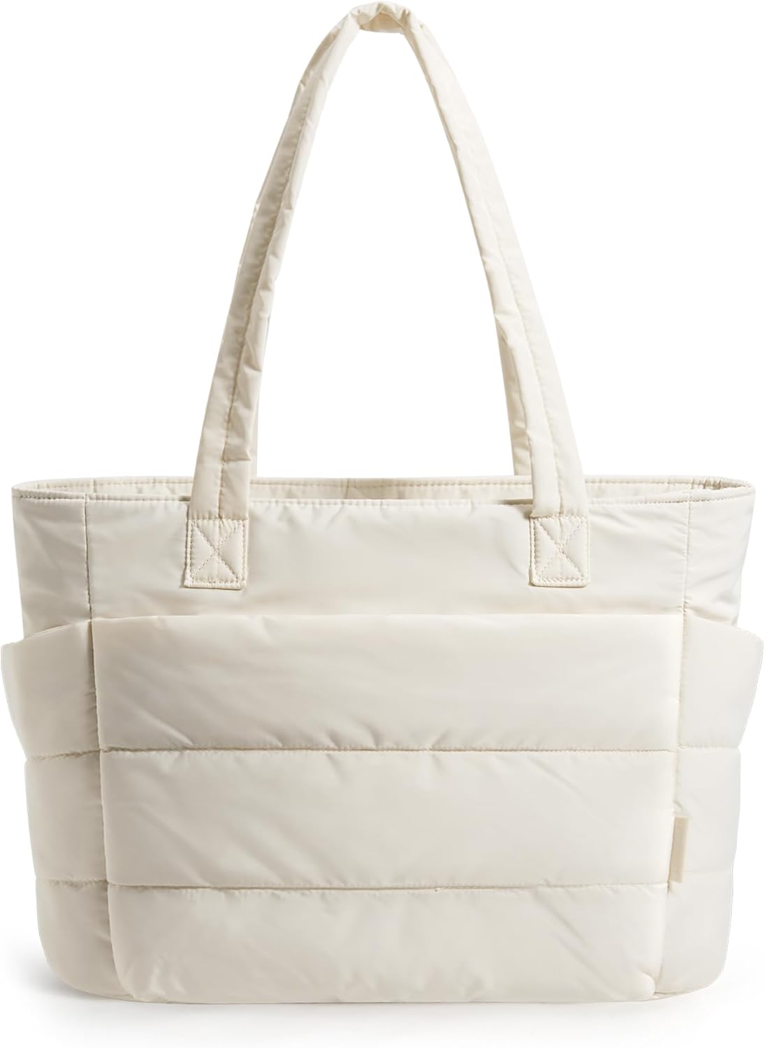 BAGSMART Tote Bag for Women, Lightweight Puffy Tote Bag with Compartments Shoulder Bag Handbag for Travel, Work, Gym,