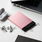 VULKIT Pop up Card Holder Minimalist Credit Card Holder RFID Blocking Slim Metal Card Case for Men or Women(Rose Gold)