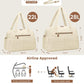 Travel Duffle Bag,Puffer Carry On Duffel Bag with Laptop Compartment Waterproof Overnight Weekender Bags for Women Large Hospital Tote Bags for Labor and Delivery(Medium,Beige）
