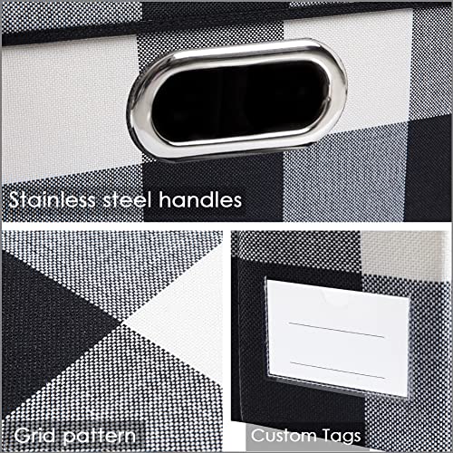 Large Collapsible Storage Bins with Lids [3 (3 Count)