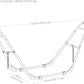 Sunnydaze Universal Double Hammock Stand Only - 550-Pound Capacity - Heavy-Duty Hammock Stand for Outside - Fits 9 to 14 Foot Hammocks - Blue
