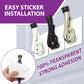 Door Stopper with Adhesive Bracket Stickers, No Drilling or Tools Needed, Available for All Doors, Door Holder, Heavy Door Stop, KickDown Door Stoppers, Bottom of Door by HASHI (Black/Bracket)