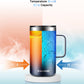 KXIAOCHEN 20oz Insulated Coffee Mug with Lid, Stainless Steel Coffee Cup, Double Wall Vacuum Coffee Tumbler with Handle, Premium Thermal Travel Coffee Mug (Navy blue 2Pack)