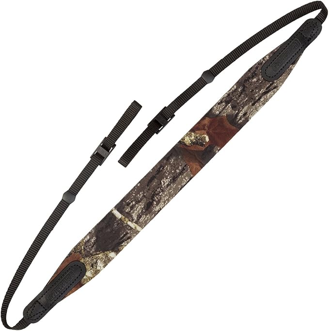 OP/TECH USA E-Z Comfort Strap – Lightweight Neoprene Neck Strap for DSLR, Mirrorless & Binoculars | Slim, Padded, Adjustable 3/8" Webbing – Nature Pattern, Made in USA