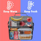OPUX Lunch Box For Men Women, Insulated Large Lunch Bag Adult Work, Double Decker Lunchbox Meal Prep Dual Compartment Leakproof Lunch Cooler, Soft Lunch Pail Tote Boys Girls Kids School, Heather Gray