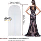 Garment Bag Clear for Long Dress 24'' x 60'' Zippered Garment Bags for Hanging Clothes White Breathable Full Zipper Dust Cover for Clothes Storage Closet Pack Of 6