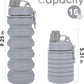 Collapsible Water Bottles for Kids, Students, Adults, Reusable BPA Free Silicone Foldable Sports Water Bottles for Travel Camping Hiking, Folding Travel Water Bottles, Gary