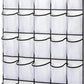 35 Pockets Over the Door Shoe Organizer, Hanging Shoe Organizer for Door with 35 Mesh Pockets Large Capacity Shoe Hanging Storage Bag with 4 Metal Hooks (White-1Pack)