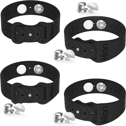 Motion Sickness Bands Sea Sickness Wristbands Acupressure Nausea Wristband/,Natural Relief of Nausea Headaches,Insomnia,Anxiety,Sleep Aid, Morning Sickness,Motion Sickness（2 Pairs Black）