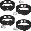 Hion Motion Sickness Bands Anti Nausea Acupressure Wristband Sea Sickness Wristbands Nausea Bands Natural Relief Motion & Morning Sickness -（2 Pairs Black ）