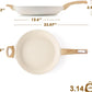 SENSARTE Ceramic Nonstick Frying Pan Skillet 12.5Inch Non Stick Pan with Ergonomic Handle, Non-toxic Healthy Large Cooking Chef's Pan, Free of Intentionally Added PFOA/PFAS/PTFE, Induction Compatible