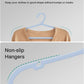100 Pack Clothes Hangers, Non Slip Plastic Coat Hangers, Space Saving, Heavy Duty, Hanging Dry Wet Clothes, 16.4" x 8.3", Light Blue, UAPY05100L