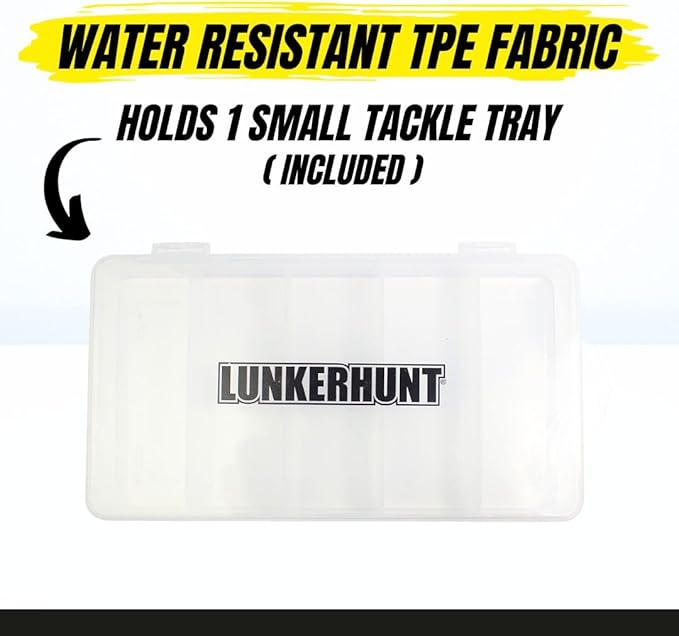 Lunkerhunt Fishing Tackle Sling Bag with Adjustable Strap - Water-Resistant TPE Fabric