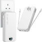 Portable Charger with Wall Plug, 20000mAh USB C Power Bank Fast Charging, External Battery Pack with Built in Cables, Digital Display, 5 Output 2 Input for iPhone Android Cell Phone Tablet