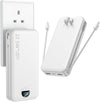 Portable Charger with Wall Plug, 20000mAh USB C Power Bank Fast Charging, External Battery Pack with Built in Cables, Digital Display, 5 Output 2 Input for iPhone Android Cell Phone Tablet