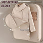 Space Saving Hanging Garment Bag with Self Compression Zipper, Space-Saving Dust-Proof Down Jacket Compression Storage Bag for Coats Blankets, Sweaters, Seasonal Clothes(Beige, L)