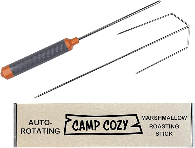 Safety Marshmallow Roasting Stick – Automatic Rotating & Heat-Resistant | Hands-Free Roaster for Perfect Campfire S’mores & Hot Dogs | Battery-Powered by Camp Cozy Outdoor