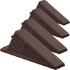 Frienda 4 Pcs Jumbo Door Stoppers Heavy Duty Door Stopper Tall up to 2inch Tall Wedge TPR Large Wedge Stackable Big Rubber Doorstop for Hotel Carpet Hardwood Concrete and Tile (Coffee)