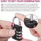 ZHEGE TSA Locks for Luggage, 3 Digit Luggage Lock with Flexible Cable (80cm) for Travel, School, Backpack, Suitcases, Gym Locker (Black, 2Pack)