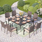 Wicker Patio Dining Chairs Set of 6 with Removable Cushions (6 Count)