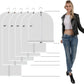 Plastic Garment Bags Clothing Storage Bags Hanging for Closet Storage Cloth Bags with Zipper for Suit,Dress, Coat Travel Closet Clear Garment Bags Dust Garment Cover-24"X31"/6 Pack