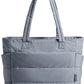 BAGSMART Tote Bag for Women, Lightweight Puffy Tote Bag with Compartments Shoulder Bag Handbag for Travel, Work, Gym,