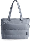 BAGSMART Tote Bag for Women, Lightweight Puffy Tote Bag with Compartments Shoulder Bag Handbag for Travel, Work, Gym,