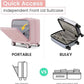 3 Piece Luggage Set 16 Inch Carry On with Front Opening, Expandable PC Hardshell Suitcase with 14" Cosmetic Case & Handbag, Lightweight Underseat Rolling Luggage with TSA Lock & PVC Cover