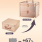 Qislee Makeup Box with A Detachable Lighted Mirror, Waterproof Travel Train Case, Cosmetic Organizer and Makeup Suitcase with Adjustable Dividers, Magnetic LED Mirror(Rose Gold)