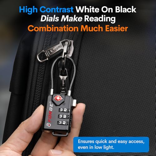 TSA Approved Cable Luggage Locks (2 Count)