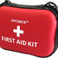 160 Piece Mini First Aid Kit, Compact Waterproof Hard Shell Small Emergency Medical Kit for Travel, Car, Home, Office, Vehicle, Hiking - Camping Essentials and Outdoor Survival Kit
