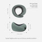 Ostrichpillow Go Neck Pillow, Travel Pillows for Airplanes, Premium Memory Foam Travel Pillow, 360º Ergonomic Design, Asymmetrical Sides, Travel Bag Included, Washable Modal Cover