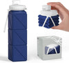 Collapsible Water Bottles 20.6oz Silicone Foldable Leakproof BPA Free Reusable Lightweight Portable Sport Water Bottles For Travel Camping Hiking Outdoor Indoor Detachable for Dishwasher