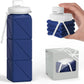 3 pack Collapsible Water Bottles,Silicone Foldable Portable Water Bottle 20.6oz, Lightweight Reusable Leakproof for Travel Hiking Camping Cycling Workouts Yoga Fitness Indoor Outdoor Sports