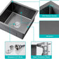 Black 18 inch Undermount Kitchen Sink - TSIBOMU 18 Gauge Stainless Steel 9" Deep Single Bowl Basin Undermount Kitchen Bar Sink, D18"xW18"xH9"