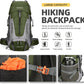 King'sGuard 60L Hiking Backpack Large Waterproof Camping Backpack for Men and Women Lightweight Frameless Backpacking Backpack with Rain Cover (Army Green) - Roamly