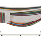 LazyDaze Hammocks Double Hammock with Stand - 2 Person Heavy Duty Outdoor Hammock for Adults, Includes Durable Steel Stand, Portable Carrying Bag and Pillow, Rainbow Stripes