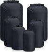 6 Pcs Waterproof Dry Bag Sack Lightweight Outdoor Dry Bags 35 L, 20 L, 15 L, 10 L, 5 L, 3 L Waterproof Boat Bag for Kayaking, Backpacking, Hiking, Camping Rafting(Black)
