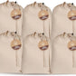 LFH Home Large Premium 100% Cotton Canvas Laundry Bag with Drawstring and Handles Heavy Duty, Multi-Use, and Washable for Home, Travel, College or Storage 28x40 (Pack of 6)-Natural