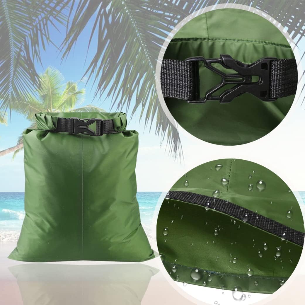 Pimoys 5 Pack Waterproof Dry Sacks, Lightweight Outdoor Dry Bags Ultimate Dry Bags for Kayaking Rafting Boating Camping (1.5L, 2.5L, 3.5L, 4.5L, 6L)