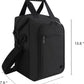 ALLCAMP 4 Bottle Wine Gift Bag - Insulated Tote Cooler, Adjustable Strap, Includes 4 Wine Glasses, Napkins & Corkscrew, Portable Travel Gifting (Black)