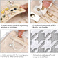 Voova Travel Jewelry Holder Organizer Case, Small Jewelry Storage Bag for Women Girls, Foldable Traveling Jewellery Pouch Roll for Necklaces Rings Earrings Bracelets, Mini, Grey+White