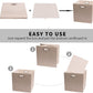 Posprica Storage Cube Basket Bins,13×13 Foldable Storage Boxes for Closet Organizer Shelf Cabinet Bookcase,Thick Fabric Drawer,Set of 4, Beige